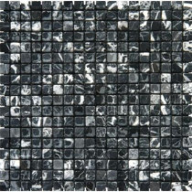 MS International Nero Marquina 12 in. x 12 in. x 10 mm Tumbled Marble Mesh-Mounted Mosaic Tile (10 sq. ft. / case)