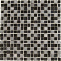 Epoch Architectural Surfaces Dancez Fandango Stone and Glass Blend Mesh Mounted Floor and Wall Tile - 3 in. x 3 in. Tile Sample