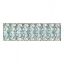 Daltile Cristallo Glass Aquamarine 3 in. x 8 in. Perennial Glass Accent Wall Tile
