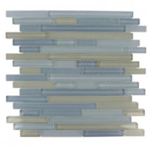 Splashback Tile Temple Seawave 12 in. x 12 in. x 8 mm Glass Mosaic Floor and Wall Tile