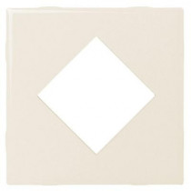 Daltile Fashion Accents Almond 4 in. x 4 in. Ceramic Diamond Insert Wall Tile-DISCONTINUED