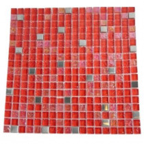 Splashback Tile Bloody Mary Squares 12 in. x 12 in. x 8 mm Glass Wall and Floor Tile