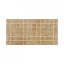 Daltile Fidenza Dorado 12 in. x 24 in. x 8 mm Porcelain Mesh-Mounted Mosaic Floor and Wall Tile (24 sq. ft. / case)
