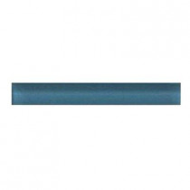 Daltile Glass Reflections 1 in. x 6 in. Twilight Blue Glass Liner Wall Tile-DISCONTINUED