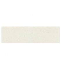Daltile Identity Paramount White Fabric 4 in. x 12 in. Porcelain Bullnose Floor and Wall Tile - DISCONTINUED