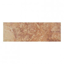 Daltile Canaletto Rosso 3 in. x 13 in. Porcelain Bullnose Floor and Wall Tile-DISCONTINUED