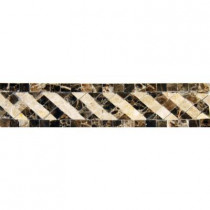 MS International Emperador 2 in. x 8 in. Polished Marble Listello Floor and Wall Tile (10 pieces / case)