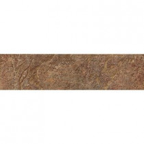 ELIANE Mt. Everest Rosso 3 in. x 12 in. Glazed Porcelain Bullnose Floor and Wall Tile
