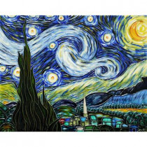 overstockArt Van Gogh, 11 in. x 14 in. Starry Night Wall Tile-DISCONTINUED