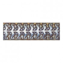 Daltile Cristallo Glass Black Opal 3 in. x 8 in. Perennial Glass Accent Wall Tile
