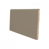 U.S. Ceramic Tile Bright Cocoa 3 in. x 6 in. Ceramic 6 in. Surface Bullnose Wall Tile-DISCONTINUED