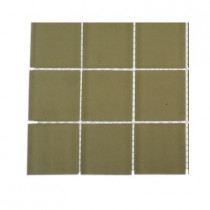 Splashback Tile Contempo Cream Frosted Glass - 6 in. x 6 in. Tile Sample-DISCONTINUED