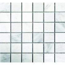 MS International Greecian White 12 in.x 12 in. x 10 mm Honed Marble Mesh-Mounted Mosaic Tile
