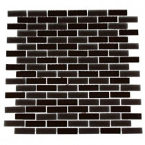 Splashback Tile Contempo Mahogany Brick Pattern 12 in. x 12 in.Glass Mosaic Floor and Wall Tile-DISCONTINUED