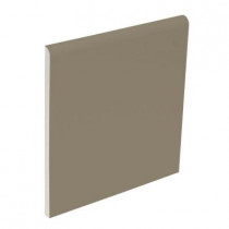 U.S. Ceramic Tile Color Collection Matte Cocoa 4-1/4 in. x 4-1/4 in. Ceramic Surface Bullnose Wall Tile-DISCONTINUED