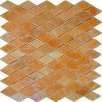 Splashback Tile Honey Onyx Diamond 12 in. x 12 in. Marble Floor and Wall Tile-DISCONTINUED