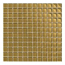 Daltile Maracas Raffia Gold 12 in. x 12 in. 8mm Glass Mesh-Mounted Mosaic Wall Tile (10 sq. ft. / case)-DISCONTINUED