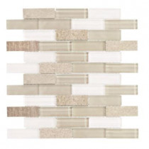 Jeffrey Court Lamport 12 in. x 12 in. x 8 mm Stone Marble Mosaic Wall Tile