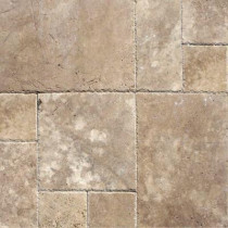 MS International Mediterranean Walnut Pattern Honed-Unfilled-Chipped Travertine Floor and Wall Tile (5 Kits / 80 sq. ft. / Pallet)