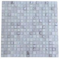 Splashback Tile Aztec Art Flour Storm 12 in. x 12 in. x 8 mm Glass Mosaic Floor and Wall Tile