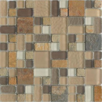 Epoch Architectural Surfaces No Ka 'Oi Paia-Pa420 Stone And Glass Blend Mesh Mounted Floor and Wall Tile - 3 in. x 3 in. Tile Sample