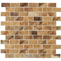 MARAZZI Jade 13 in. x 13 in. x 8-1/2 mm Ochre Porcelain Mesh-Mounted Mosaic Floor and Wall Tile