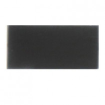 Splashback Tile Contempo Classic Black Frosted Glass Tile - 3 in. x 6 in. Tile Sample-DISCONTINUED