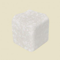 Daltile Semi-Gloss Mayan White 2 in. x 2 in. Ceramic Counter Corner Wall Tile-DISCONTINUED