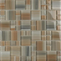 EPOCH Contempo Jasper-1672 Mosaic Glass 12 in. x 12 in. Mesh Mounted Tile (5 Sq. Ft./Case)-DISCONTINUED