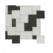 Splashback Tile Tetris Parisian Basalt Natural Stone Floor and Wall Tile Sample