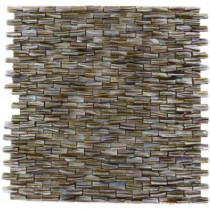 Splashback Tile Baroque Pearl 3D Brick Pattern 12 in. x 12 in. x 8 mm Mosaic Floor and Wall Tile
