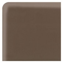 Daltile Modern Dimensions Gloss Artisan Brown 4-1/4 in. x 4-1/4 in. Ceramic Bullnose Corner Wall Tile