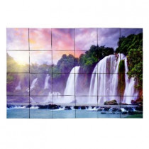 Tile My Style Waterfall2 36 in. x 24 in. Tumbled Marble Tiles (6 sq. ft. /case)