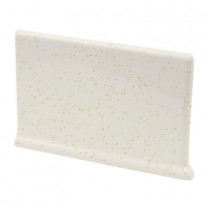 U.S. Ceramic Tile Color Collection Bright Gold Dust 4 in. x 6 in. Ceramic Left Cove Base Corner Wall Tile-DISCONTINUED