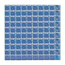 Daltile Sonterra Glass Navy Blue Iridescent 12 in. x 12 in. x 6 mm Glass Sheet Mounted Mosaic Wall Tile
