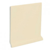 U.S. Ceramic Tile Color Collection Bright Khaki 4-1/4 in. x 4-1/4 in. Ceramic Stackable Left Cove Base Wall Tile-DISCONTINUED
