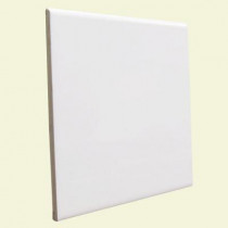 U.S. Ceramic Tile Bright Snow White 6 in. x 6 in. Ceramic Surface Bullnose Wall Tile