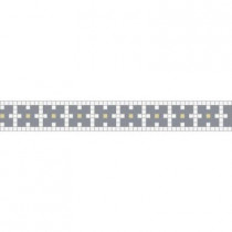 Mosaic Loft Bloom Heritage Border 117.5 in. x 4 in. Glass Wall and Light Residential Floor Mosaic Tile