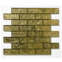 Solistone Folia Glass Golden Willow 12 in. x 12 in. x 6.35 mm Gold Glass Mesh-Mounted Mosaic Wall Tile (10 sq.ft./case)