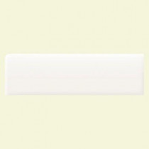 Daltile Modern Dimensions 2-1/8 in. x 8-1/2 in. Matte Arctic White Ceramic Bullnose Wall Tile-DISCONTINUED