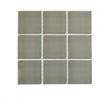 Splashback Tile Contempo Natural White Polished Glass Tile Sample