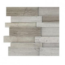 Splashback Tile Dimension 3D Brick Wooden Beige Pattern - 6 in. x 6 in. Tile Sample-DISCONTINUED