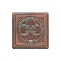 Daltile Castle Metals 2 in. x 2 in. Aged Copper Metal Insert A Accent Tile