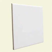 U.S. Ceramic Tile Matte Snow White 6 in. x 6 in. Ceramic Surface Bullnose Wall Tile-DISCONTINUED