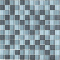 EPOCH Color Blends Gris Neblina-1600-M Matte Mosaic Glass Mesh Mounted Tile - 4 in. x 4 in. Tile Sample-DISCONTINUED