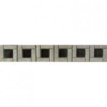 MARAZZI Classic Brown 2 in. x 12 in. x 8 mm Glass and Porcelain Mosaic Floor and Wall Tile