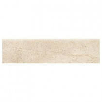 Daltile Sardara Fortress Cream 3 in. x 12 in. Porcelain Bullnose Floor and Wall Tile