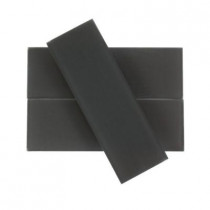 Splashback Tile Contempo Smoke Gray 4 in. x 12 in. x 8 mm Frosted Glass Tile (1 sq. ft./each)