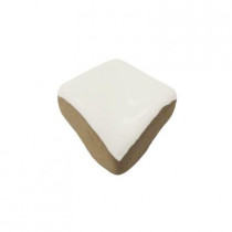 U.S. Ceramic Tile Color Collection Matte Bone 3/4 in. x 3/4 in. Ceramic Quarter-Round Corner Wall Tile-DISCONTINUED