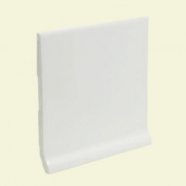U.S. Ceramic Tile Color Collection Matte Snow White 6 in. x 6 in. Ceramic Stackable /Finished Cove Base Wall Tile-DISCONTINUED